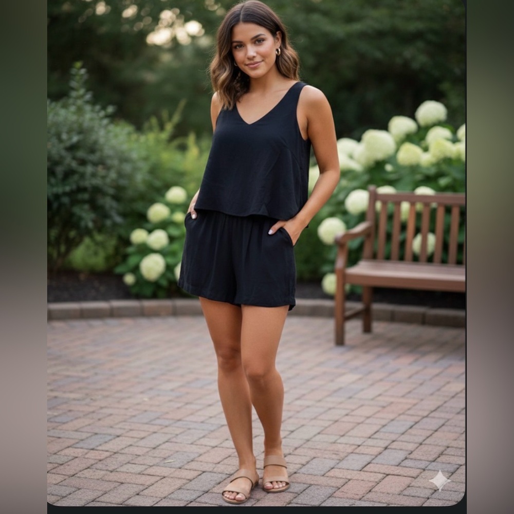 Black Sleeveless Romper
